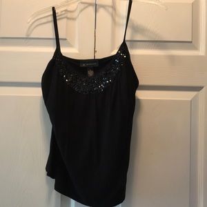INC Tank Top black with sequins detail upper front